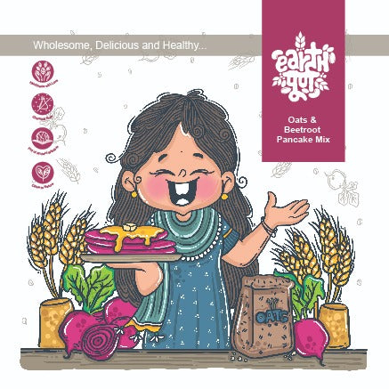 Oats Beetroot Pancake Mix: Iron-Rich Antioxidant Breakfast Blend